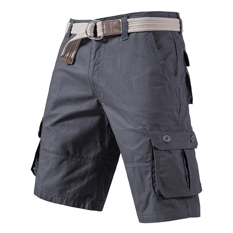 VALORIA | Men’s comfortable cotton cargo Bermuda shorts multi-pocket utility style