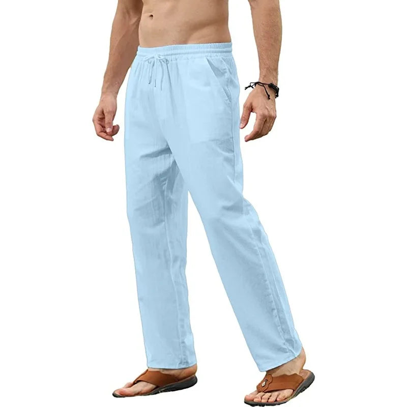 VALORIA | Men’s comfortable cotton linen pants for travel and leisure