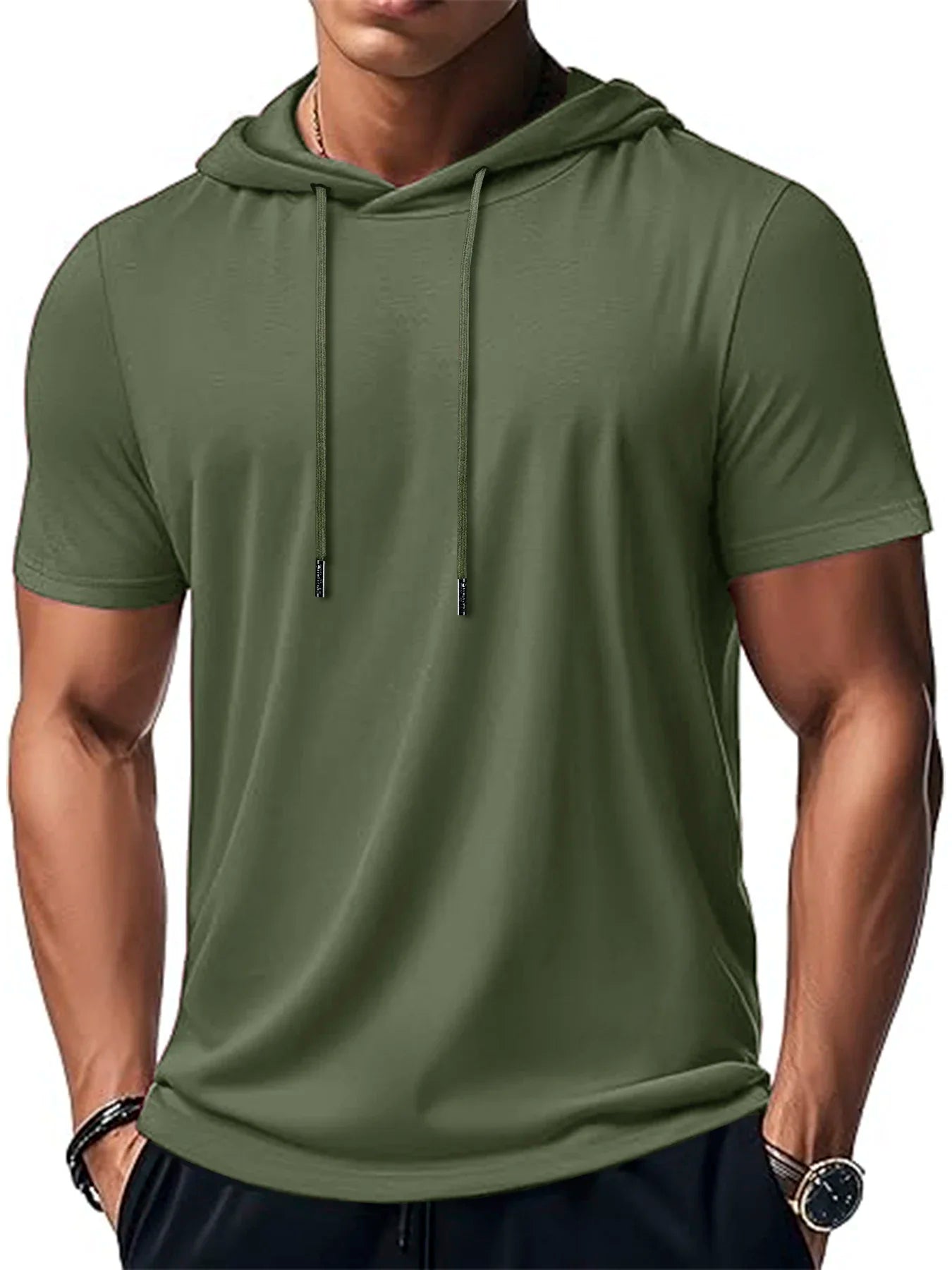 VALORIA | Men’s comfortable hooded performance T-shirt with moisture-wicking technology