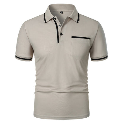 VALORIA | Men’s comfortable lapel pocket t-shirt everyday wear