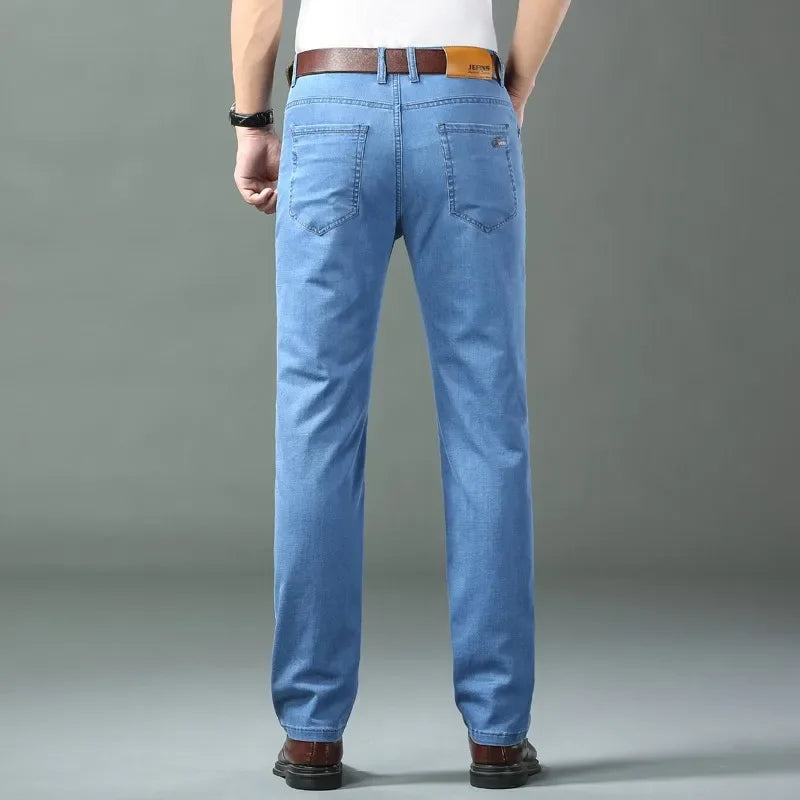 VALORIA | Men’s comfortable lightweight stretch denim trousers with modern fit