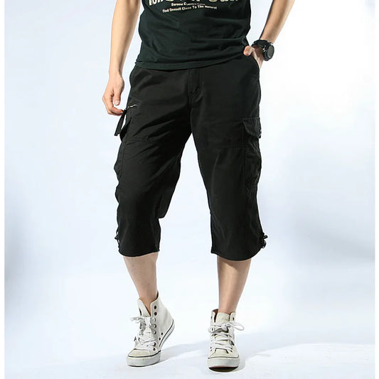VALORIA | Men’s comfortable multi-pocket cargo capri shorts durable utility style