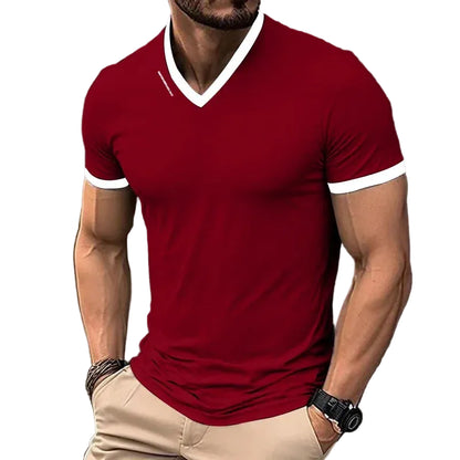 VALORIA | Men’s comfortable printed V-neck shirt lightweight fabric fit