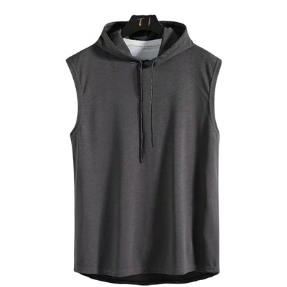 VALORIA | Men’s comfortable sleeveless hooded tank top workout fit