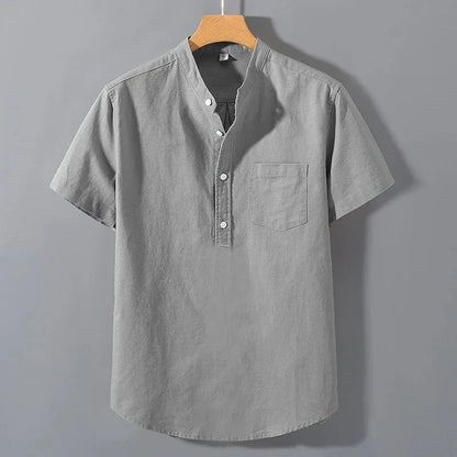 VALORIA | Men’s comfortable stand collar t-shirt everyday wear
