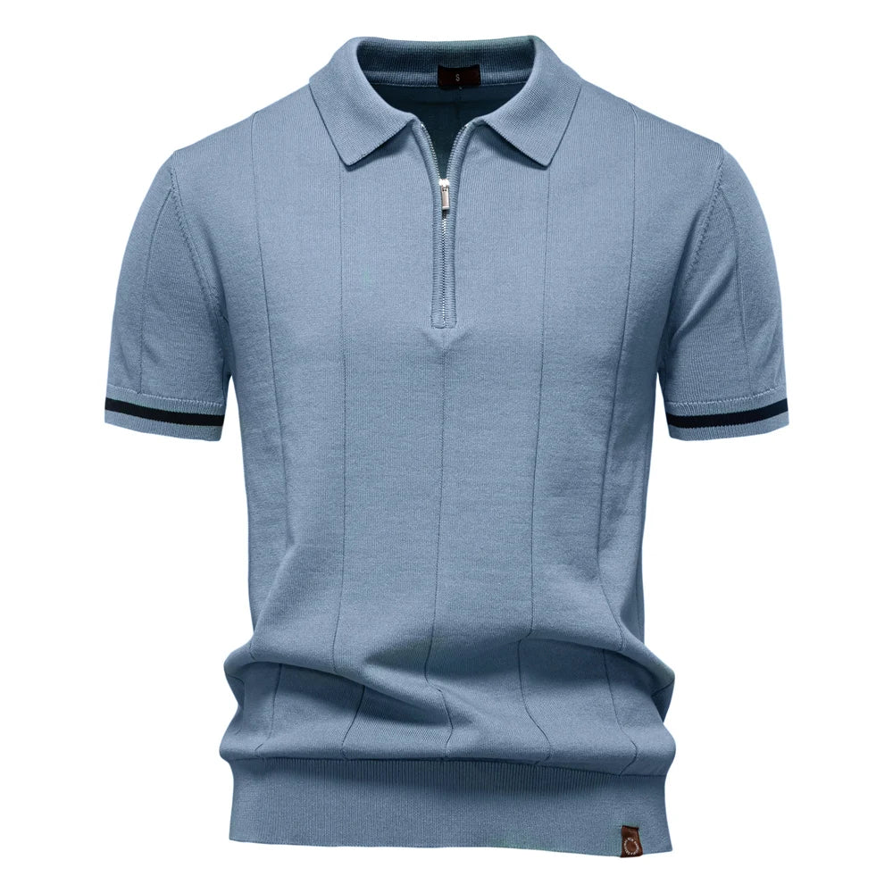 VALORIA | Men’s comfortable zipper sport polo everyday wear
