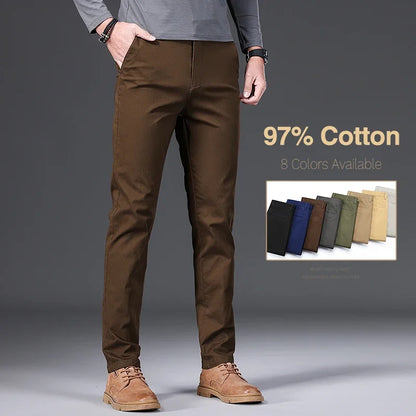 VALORIA | Men’s cotton slim straight trousers