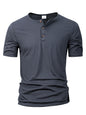 VALORIA | Men’s durable Henley collar casual T-shirt lightweight comfort wear