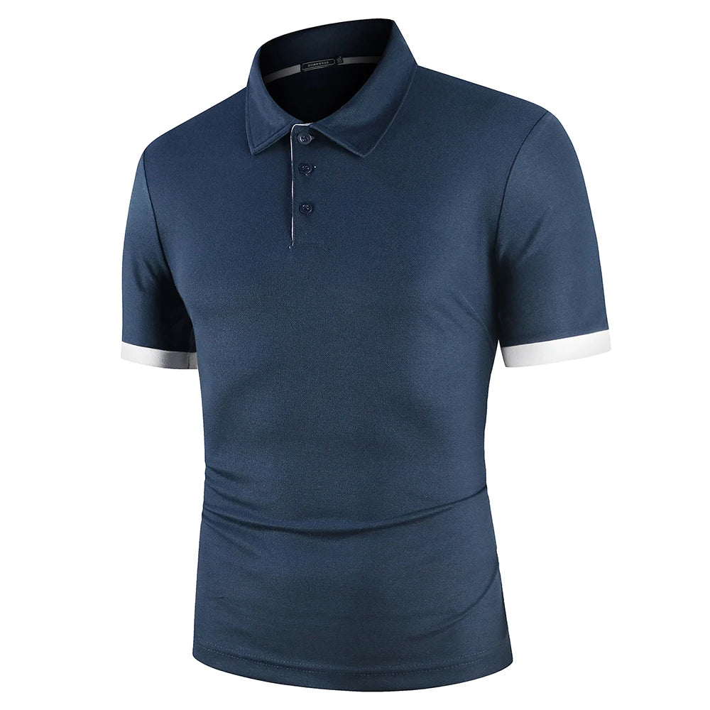 VALORIA | Men’s durable contrast polo shirt soft comfort fit