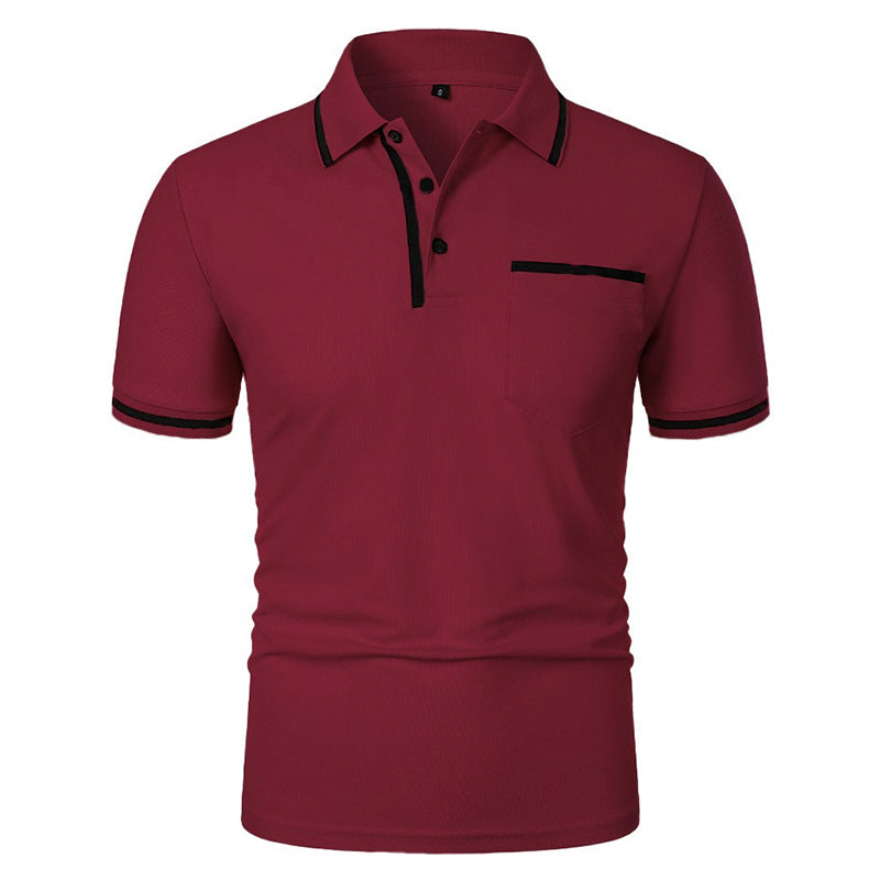 VALORIA | Men’s durable lapel pocket t-shirt streetwear look