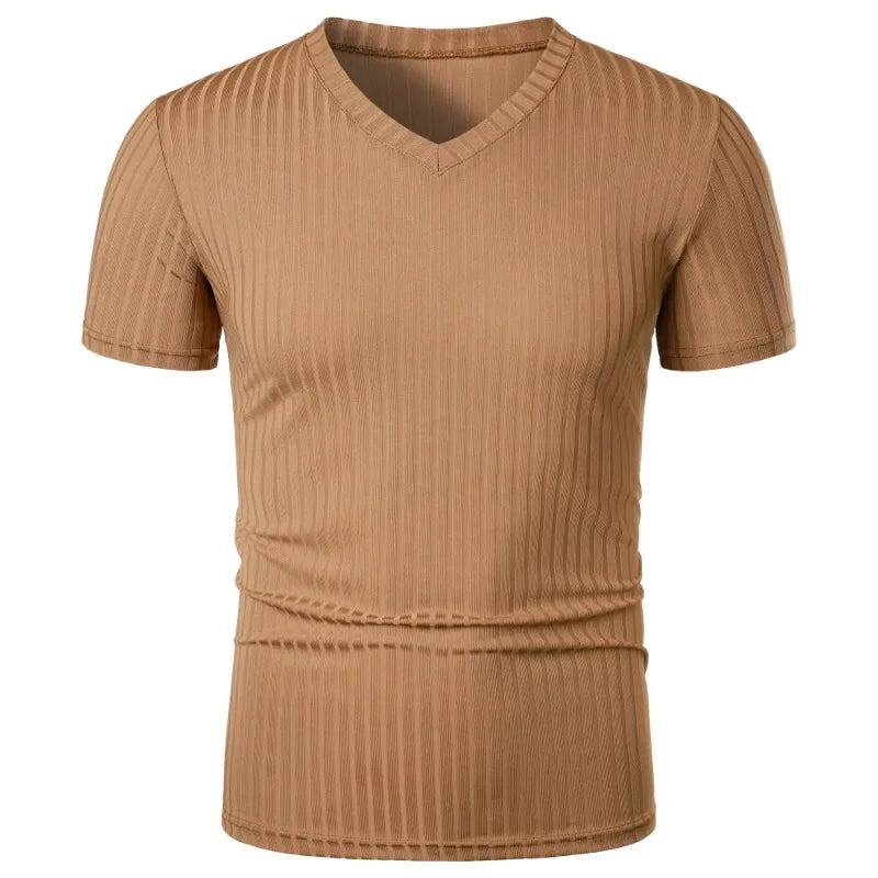 VALORIA | Men’s durable stretch V-neck summer shirt breathable daily wear