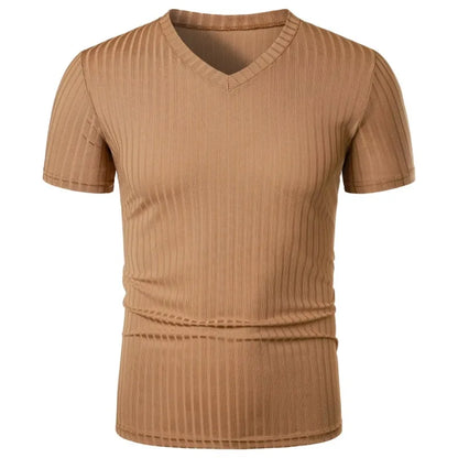 VALORIA | Men’s durable stretch V-neck summer shirt breathable daily wear