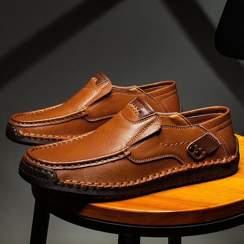 VALORIA | Men’s elegant genuine leather slip-on shoes for business casual and formal occasions