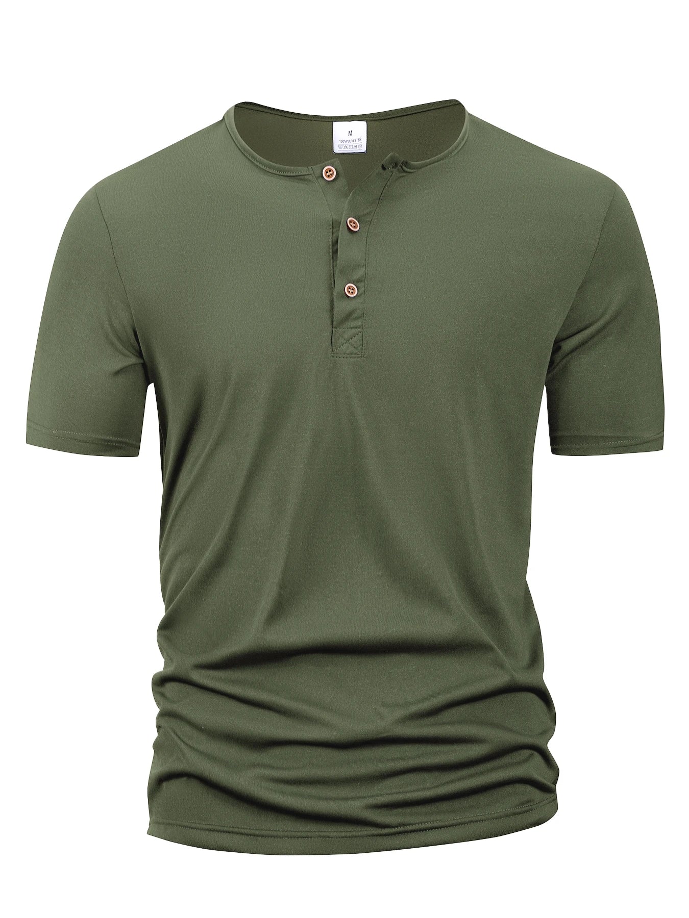 VALORIA | Men’s fashionable Henley collar casual T-shirt minimalist style