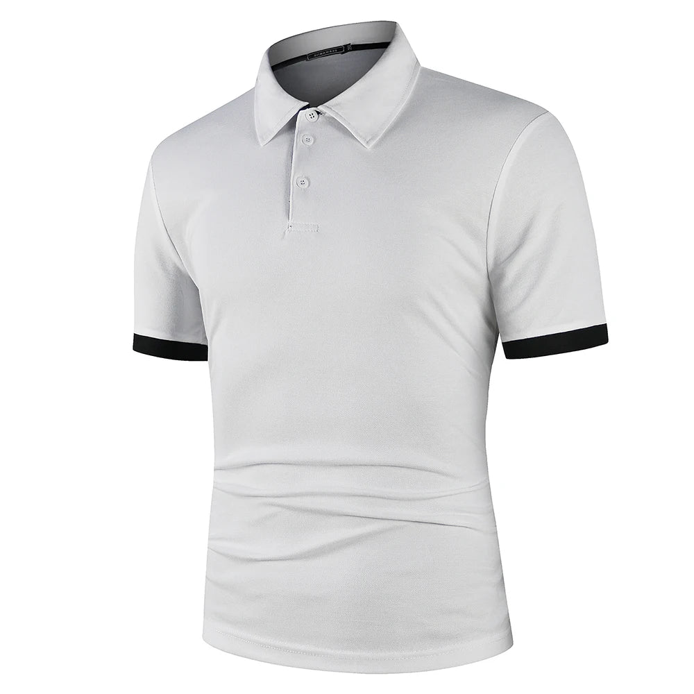 VALORIA | Men’s fashionable contrast polo shirt classic collar design