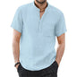 VALORIA | Men’s fashionable cotton linen shirt airy comfort fit