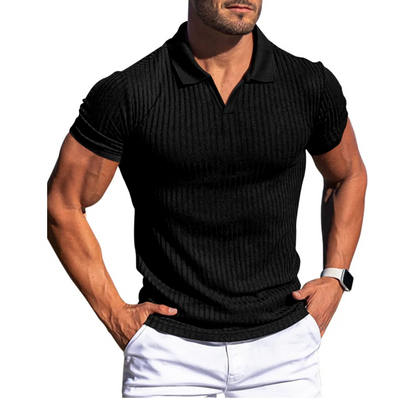 VALORIA | Men’s fashionable knitted polo T-shirt with modern tailored design