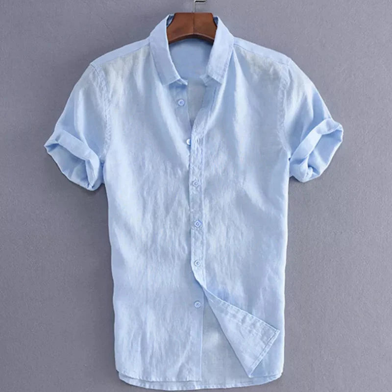 VALORIA | Men’s fashionable lapel button shirt refined appearance