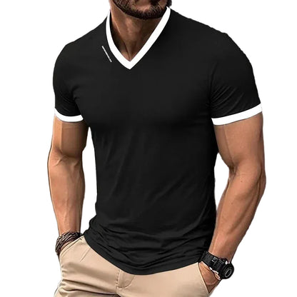 VALORIA | Men’s fashionable printed V-neck shirt modern streetwear look