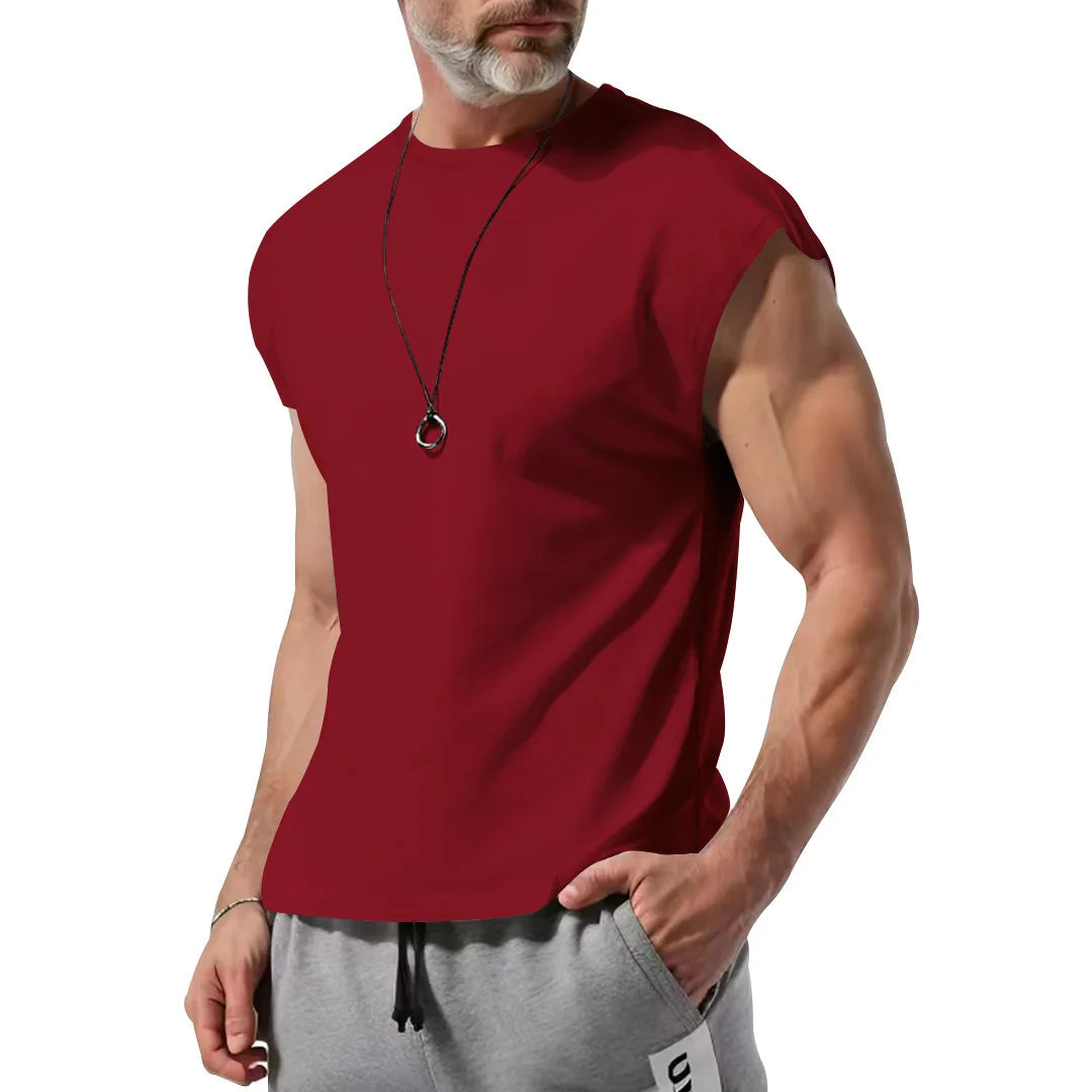 VALORIA | Men’s fashionable sleeveless loose fit summer tank top minimalist design