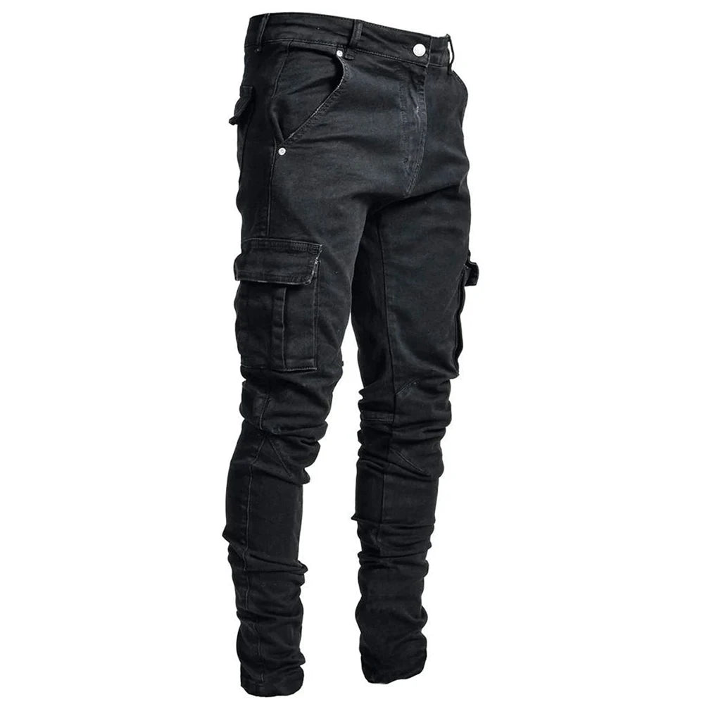 VALORIA | Men’s fashionable slim-fit cargo jeans for urban and outdoor wear