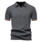VALORIA | Men’s fitted zipper sport polo modern athletic fit