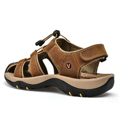 VALORIA | Men’s flexible genuine leather summer sandals