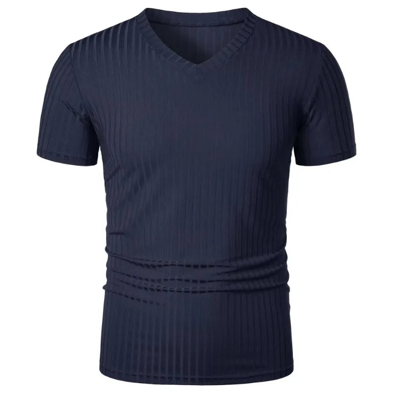 VALORIA | Men’s flexible stretch V-neck summer shirt everyday casual 