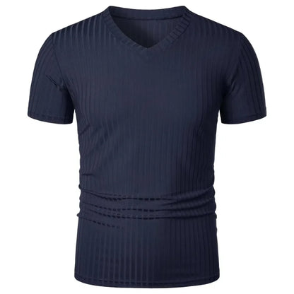 VALORIA | Men’s flexible stretch V-neck summer shirt everyday casual 