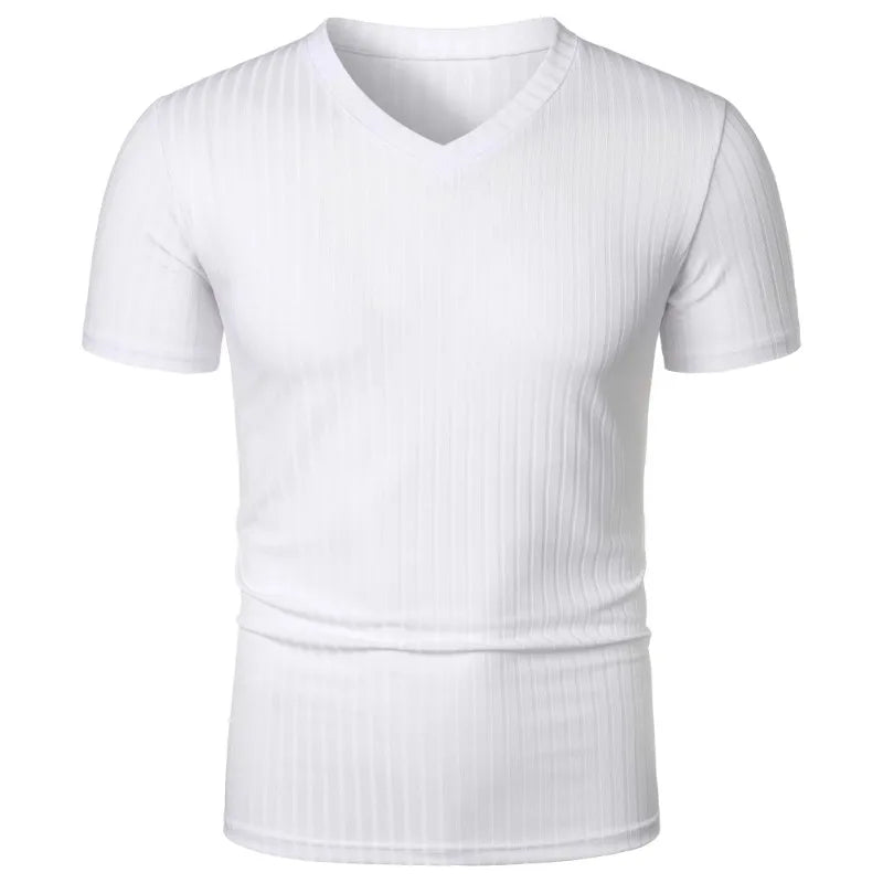 VALORIA | Men’s flexible stretch V-neck summer shirt everyday casual outfit