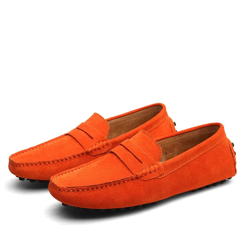 VALORIA | Men’s genuine leather suede loafers combining premium craftsmanship, comfort and refined style