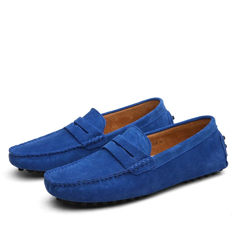 VALORIA | Men’s handcrafted genuine suede loafers with flexible outsole and timeless design