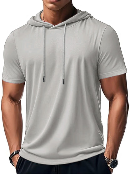 VALORIA | Men’s hooded quick-dry performance T-shirt perfect for hiking, training 