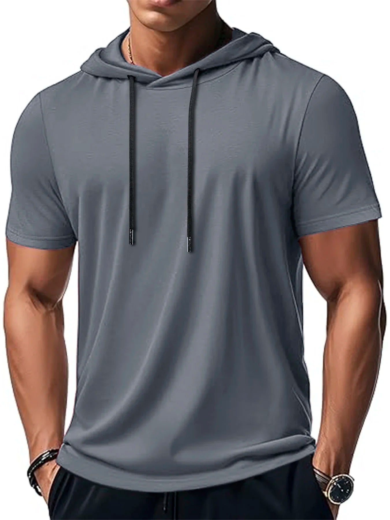 VALORIA | Men’s hooded quick-dry performance T-shirt with breathable lightweight fabric
