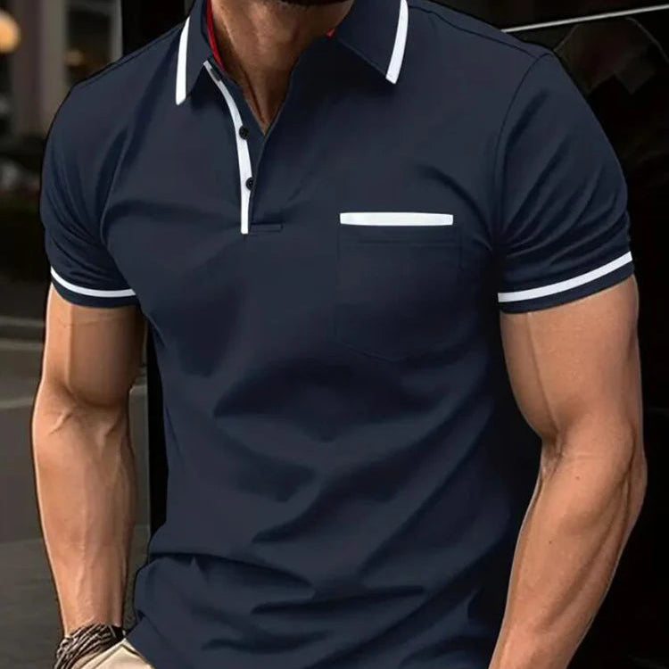 VALORIA | Men’s lapel pocket t-shirt