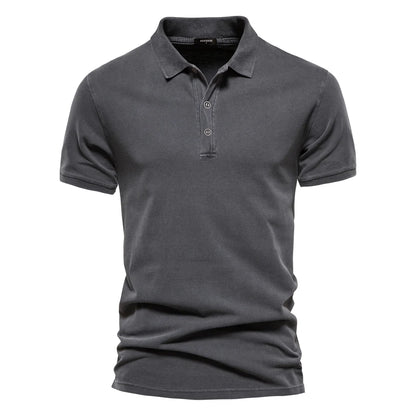 VALORIA | Men’s lightweight collared cotton polo offering soft all-day comfort