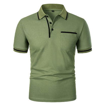 VALORIA | Men’s lightweight lapel pocket t-shirt summer style
