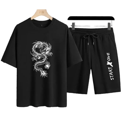 VALORIA | Men’s lightweight two-piece casual set breathable summer design