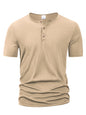 VALORIA | Men’s modern Henley collar casual T-shirt everyday wear style