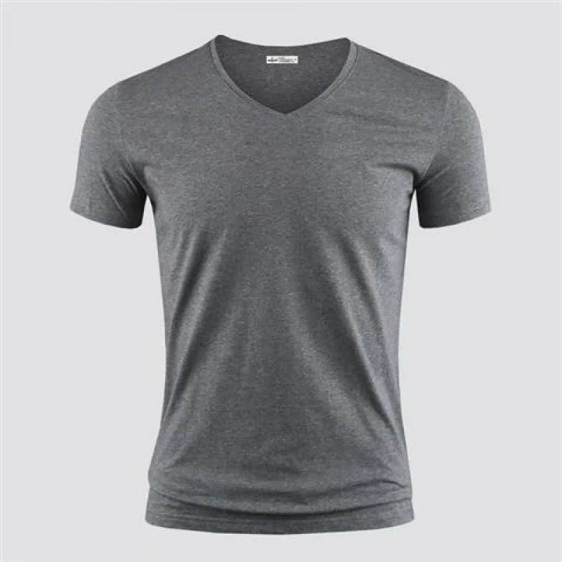 VALORIA | Men’s modern V-neck summer tee relaxed casual style