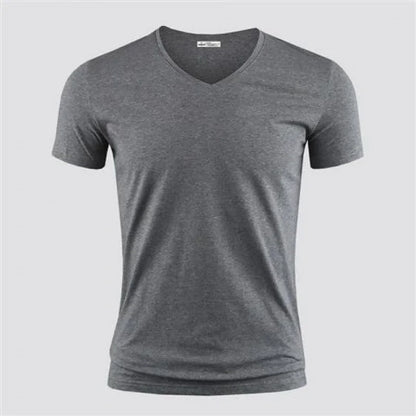 VALORIA | Men’s modern V-neck summer tee relaxed casual style