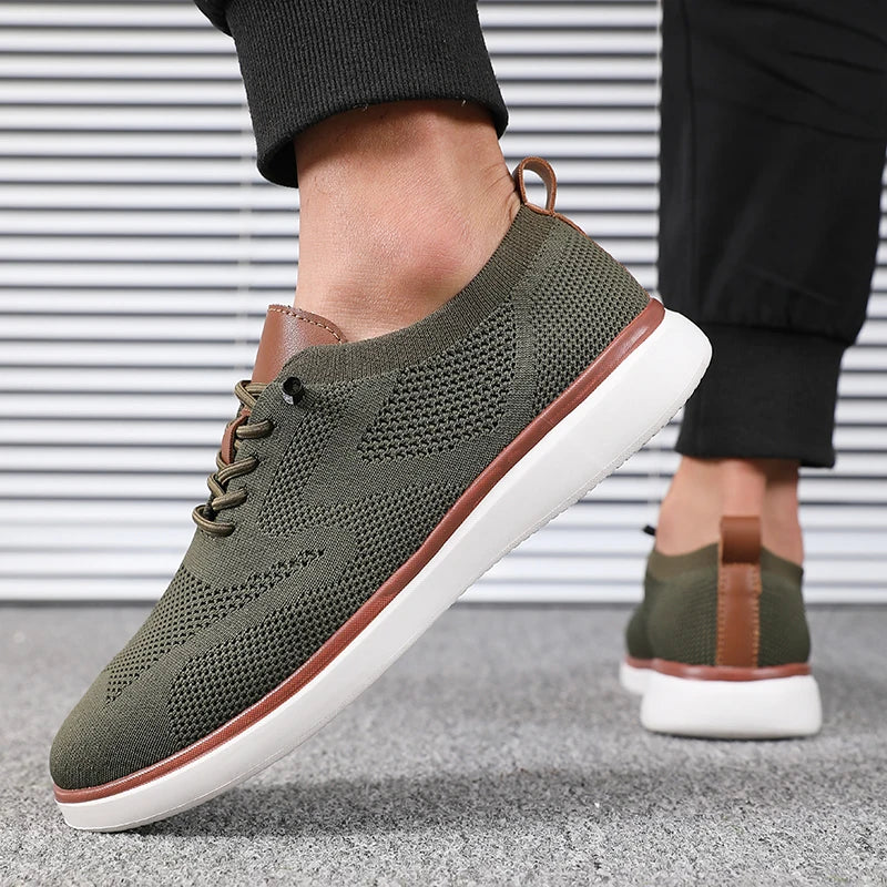 VALORIA | Men’s modern knitted walking shoes flexible cushioned sole