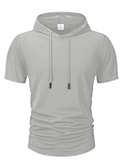 VALORIA | Men’s modern short sleeve hoodie offering relaxed comfort and streetwear style