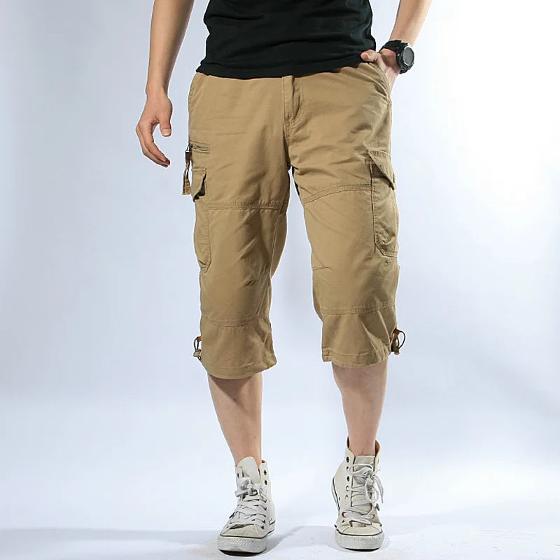VALORIA | Men’s multi-pocket cargo capri shorts ideal for outdoor adventures
