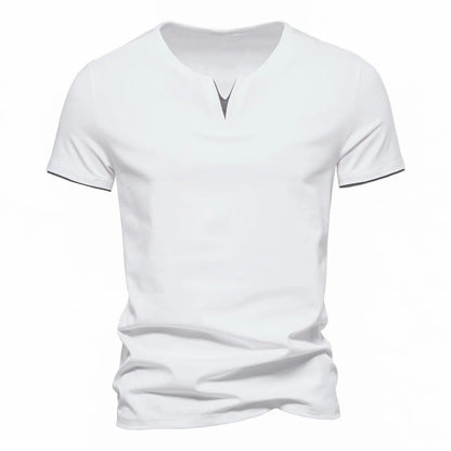 VALORIA | Men’s premium Henley short sleeve shirt smart casual look