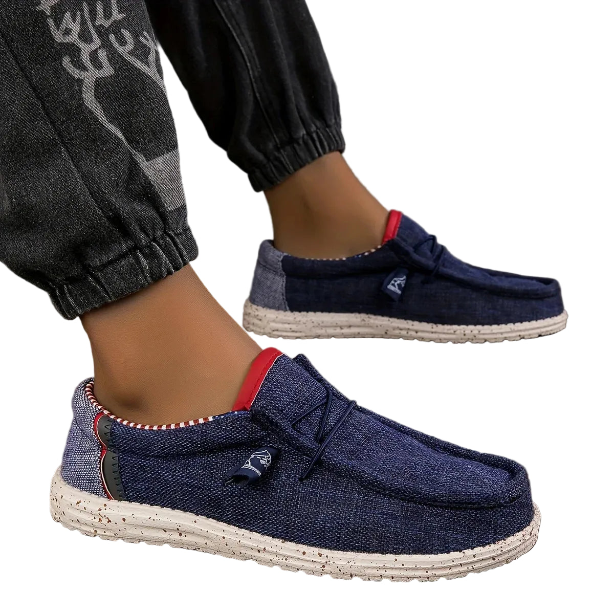 VALORIA | Men’s premium breathable canvas loafers flexible slip-on style