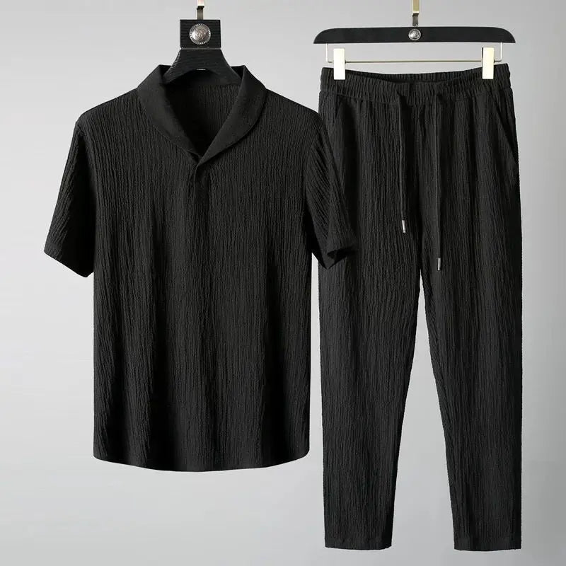 VALORIA | Men’s premium business casual shirt and trousers set refined professional style