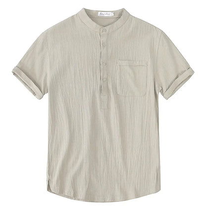 VALORIA | Men’s premium cotton linen shirt beach vacation style