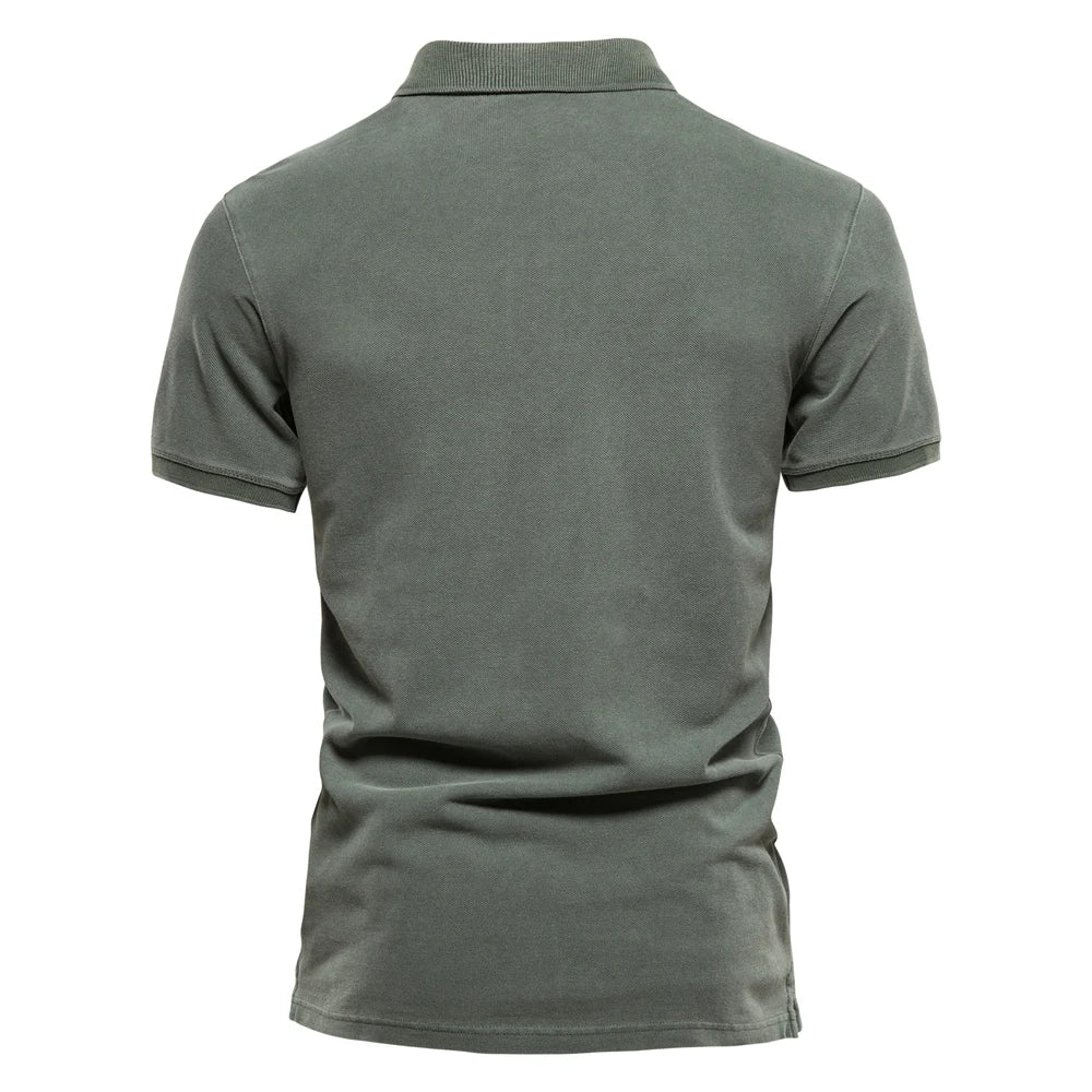 VALORIA | Men’s premium cotton short sleeve polo shirt with breathable comfort