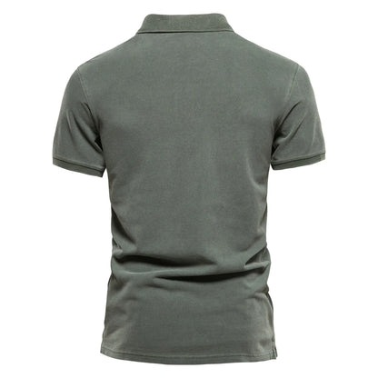 VALORIA | Men’s premium cotton short sleeve polo shirt with breathable comfort